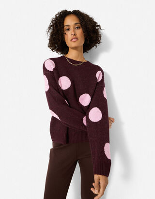 Pullover - Polka Dots - Lila