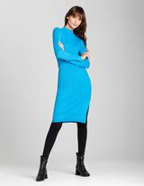 Midi haljina - Bočni prorez - svijetlo plava