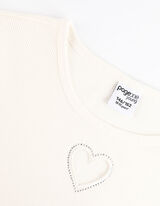 Majica kratkih rukava - Izrezotine - bijela