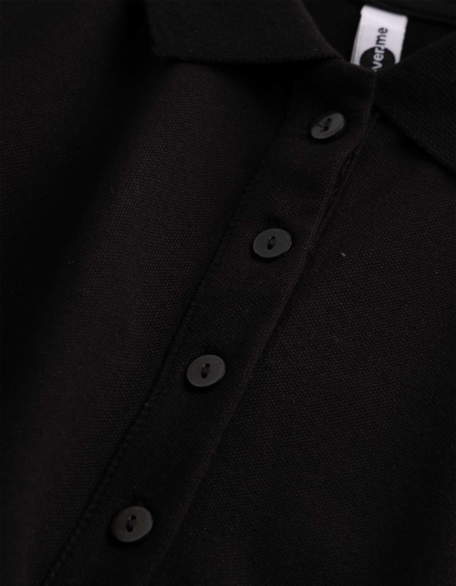 Poloshirt - Polokragen - Schwarz