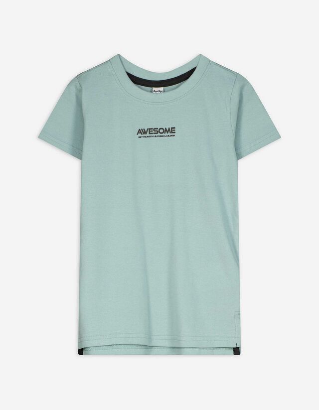 T-Shirt - Waffelstruktur - türkis