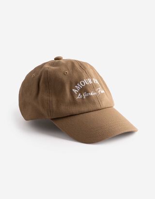 Basecap - Schriftzug - braun