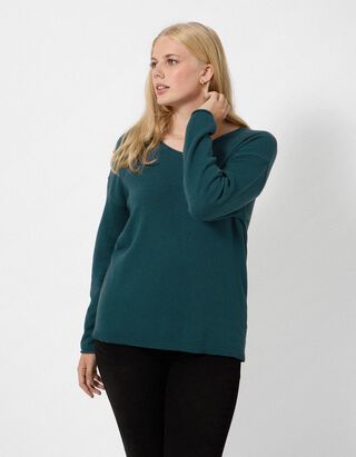 Trui - V-hals - Donkerblauw