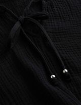 Bluse - einfarbig - Schwarz