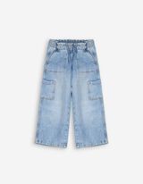 spodnie paperbag - denim - jasny niebieski