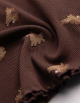 Longsleeve - Geribde structuur - bruin