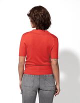 Strickshirt - Viskose-Mix - dunkelrot