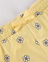 szorty - elastyczny pas - zolty