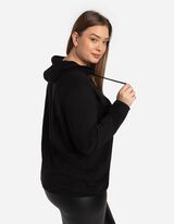 Kapucnis felső - Flitteres - fekete