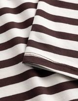 Langarmshirt - Streifen - Dunkelbraun