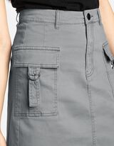 Sijonas su kišenėmis - Twill - tamsiai zalias