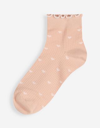 Socken - Herzen - rosa