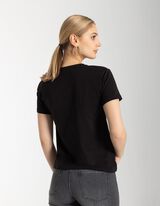 Majica kratkih rukava - Print - crno