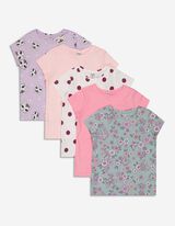 Mädchen T-Shirt - 5er-Pack 