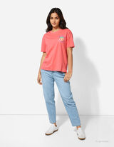 T-Shirt - Rückenprint - hellrot