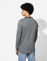 Langarmshirt - Double-Layer-Look - grün