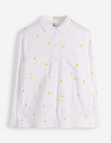 Bluse - Musselin - Wei&szlig;