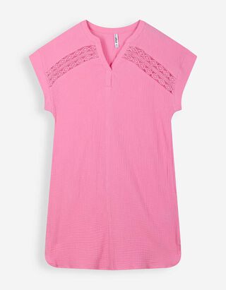 Kleid - Musselin - pink