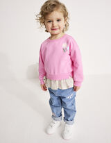 Sweatshirt - Volants - pink