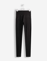 Leggings - Material respirabil - Negru