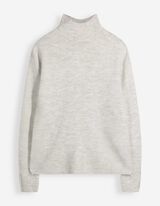 Pleten&yacute; sveter - Mockneck - Smotanov&aacute;