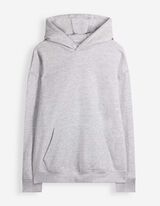 Sweat &agrave; capuche - Coupe oversize - gris clair 