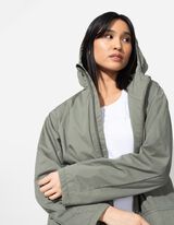 Parka - Baumwoll-Mix - dunkelgr&uuml;n