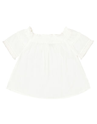 M&auml;dchen Bluse in Crinkle-Optik