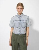 Jachetă din denim - denim albastru deschis - Albastru deschis