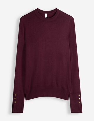 Strickpullover - Zierkn&ouml;pfe - Lila