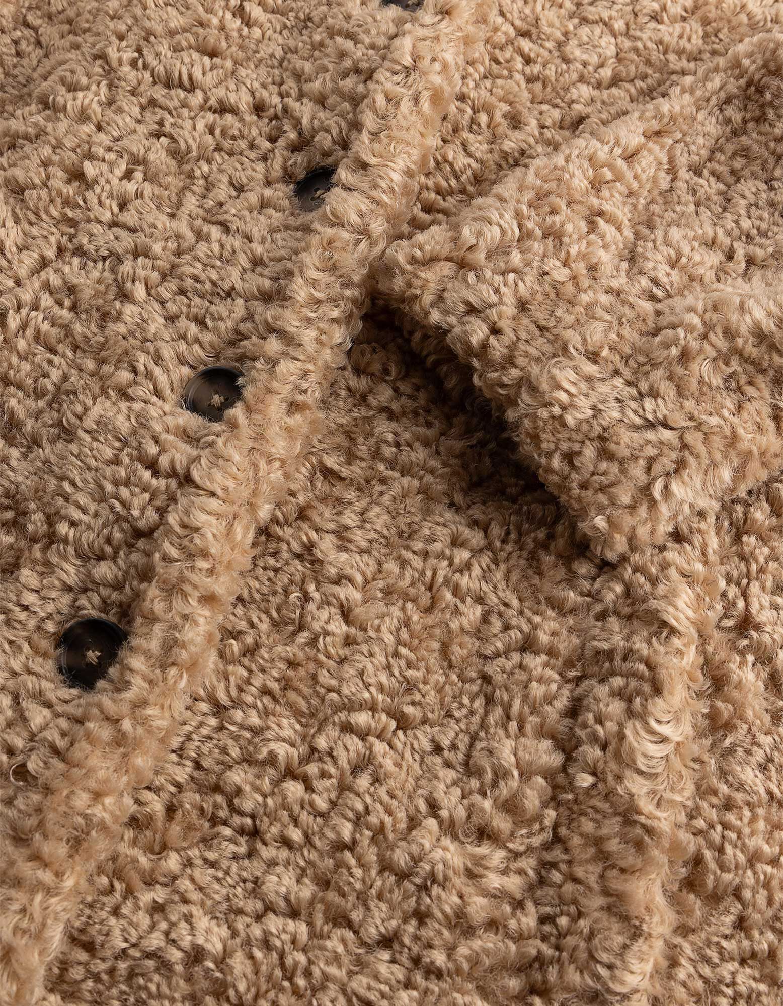 Mantel - Teddyfell - Beige