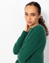 Pulover - ka&scaron;mir - tamno zelena