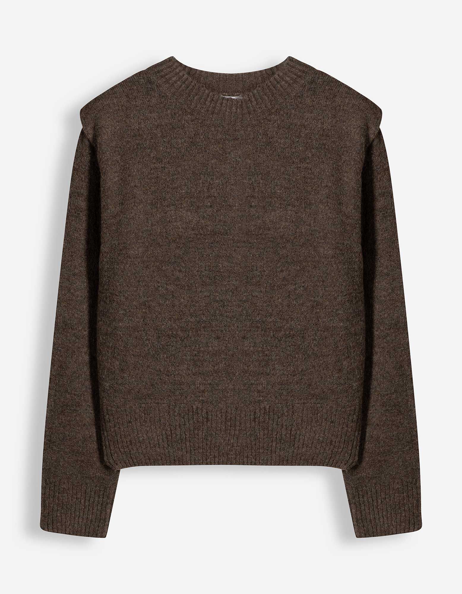 Pullover - &Uuml;berschnittene Schultern - Dunkelbraun