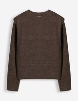 Pullover - &Uuml;berschnittene Schultern - Dunkelbraun
