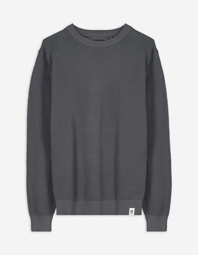 Pull-over - Coton - Gris foncé