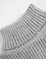 &Scaron;aliček z rolojem - Groba pletenina - siva