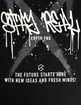 Bluză de corp cu mânecă lungă - Imprimare spate - Negru