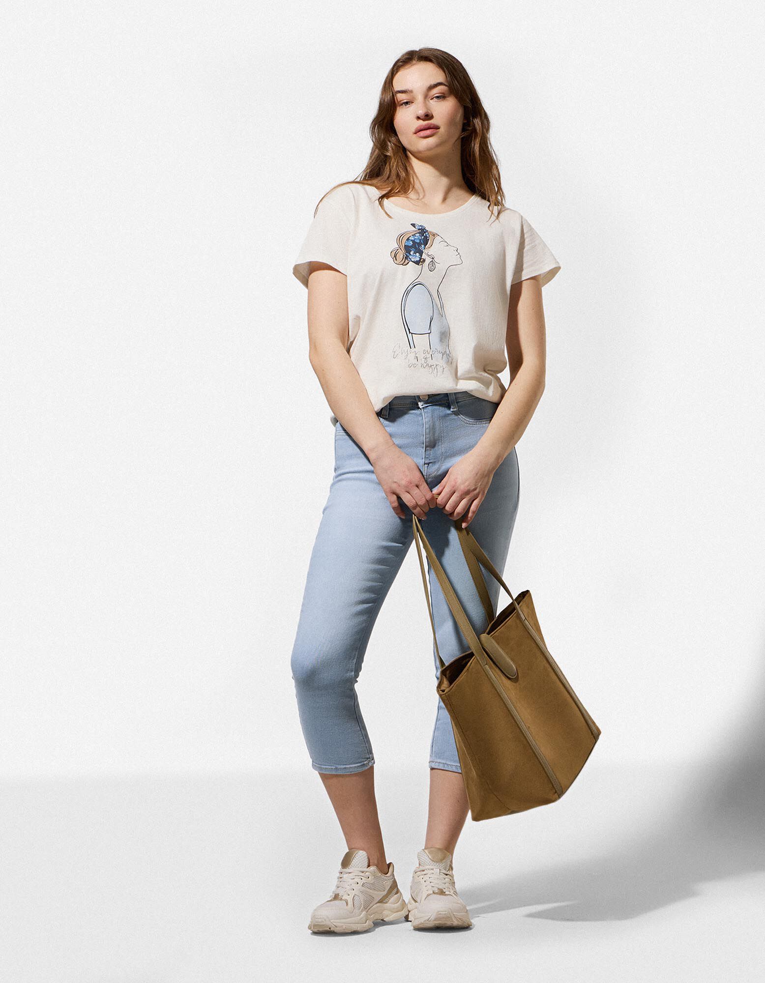 Caprihose - Skinny Fit - hellblau