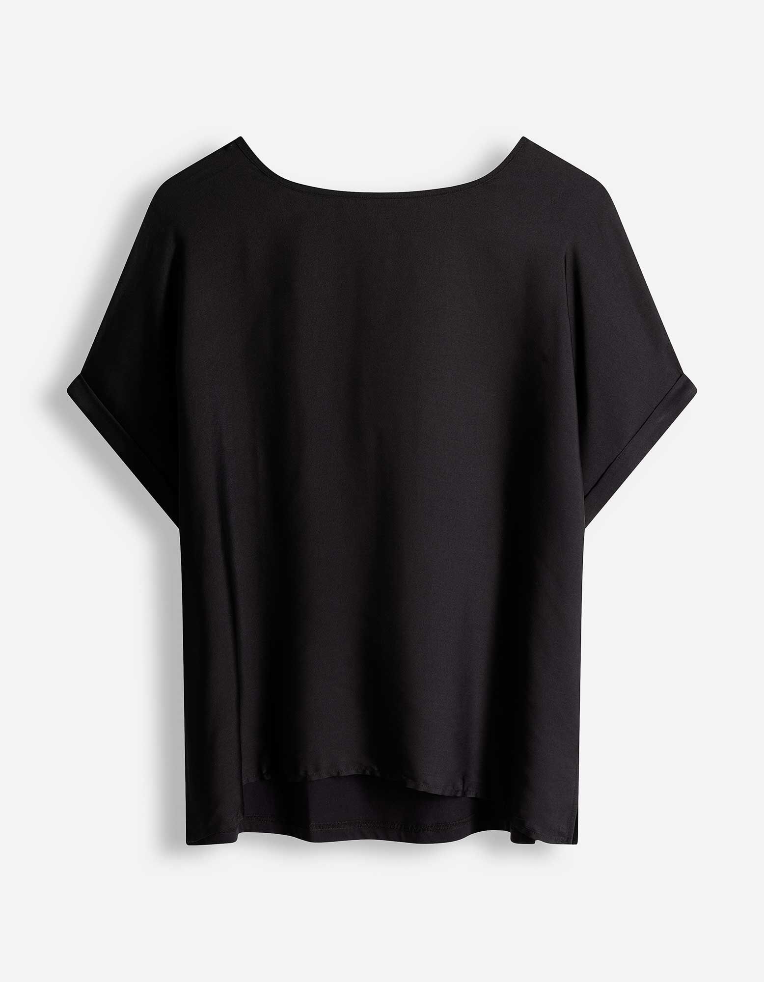 T-shirt - Fente lat&eacute;rale - noir