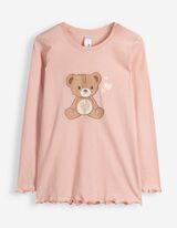 Pyjama Set aus Shirt und Hose - Mustermix - Rosa
