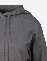 bluza z kapturem - mieszanka wiskozowa - ciemny szary