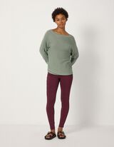 Strickpullover - Fledermaus&auml;rmel - Khaki