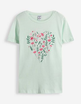T-shirt - Voorkantprint - lichtgroen