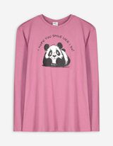 Longsleeve - Print - donkerlila