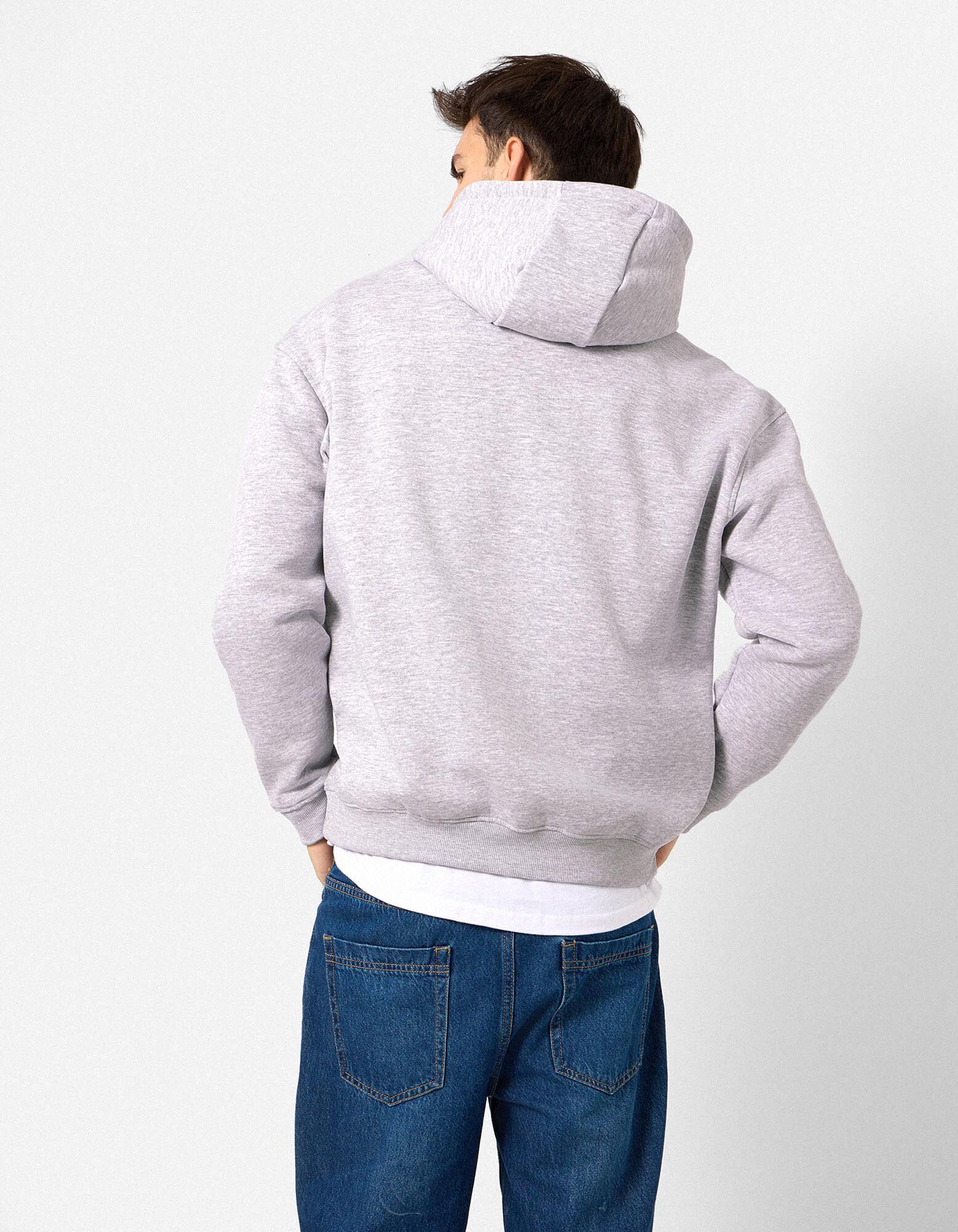 Hoodie - Oversized Fit - Hellgrau