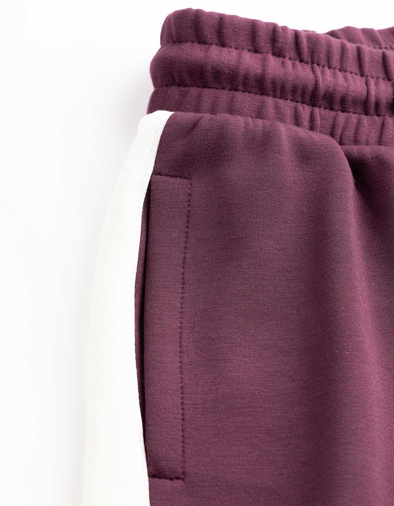 Jogpants - Kontrasteins&auml;tze - Lila