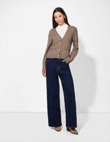 Vest - Knoopsluiting - lichtbruin