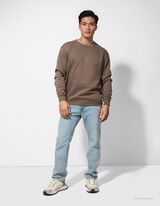 Sweatshirt - Relax Fit - hellbraun