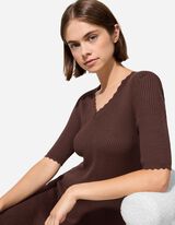 Abito - Misto viscosa - marrone scuro