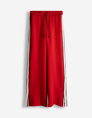 Pantaloni a palazzo - Strisce laterali - rosso